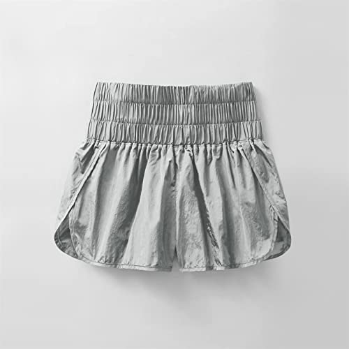 Youth Girls Athletic Shorts Girls Soccer Shorts Basketball Shorts Kids Workout Gym Clothes Toddler (Grey, 11-12 Years)3