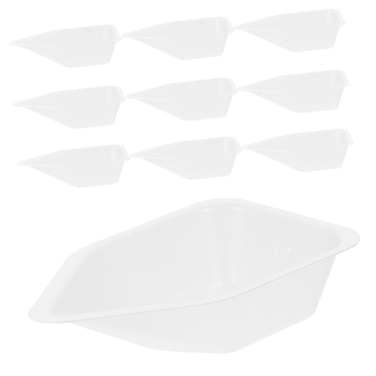 ERINGOGO 10pcs Lab Weight Pan Plastic Weighing Boats Smooth Surface for Easy Cleaning for Food Drugs Cosmetics