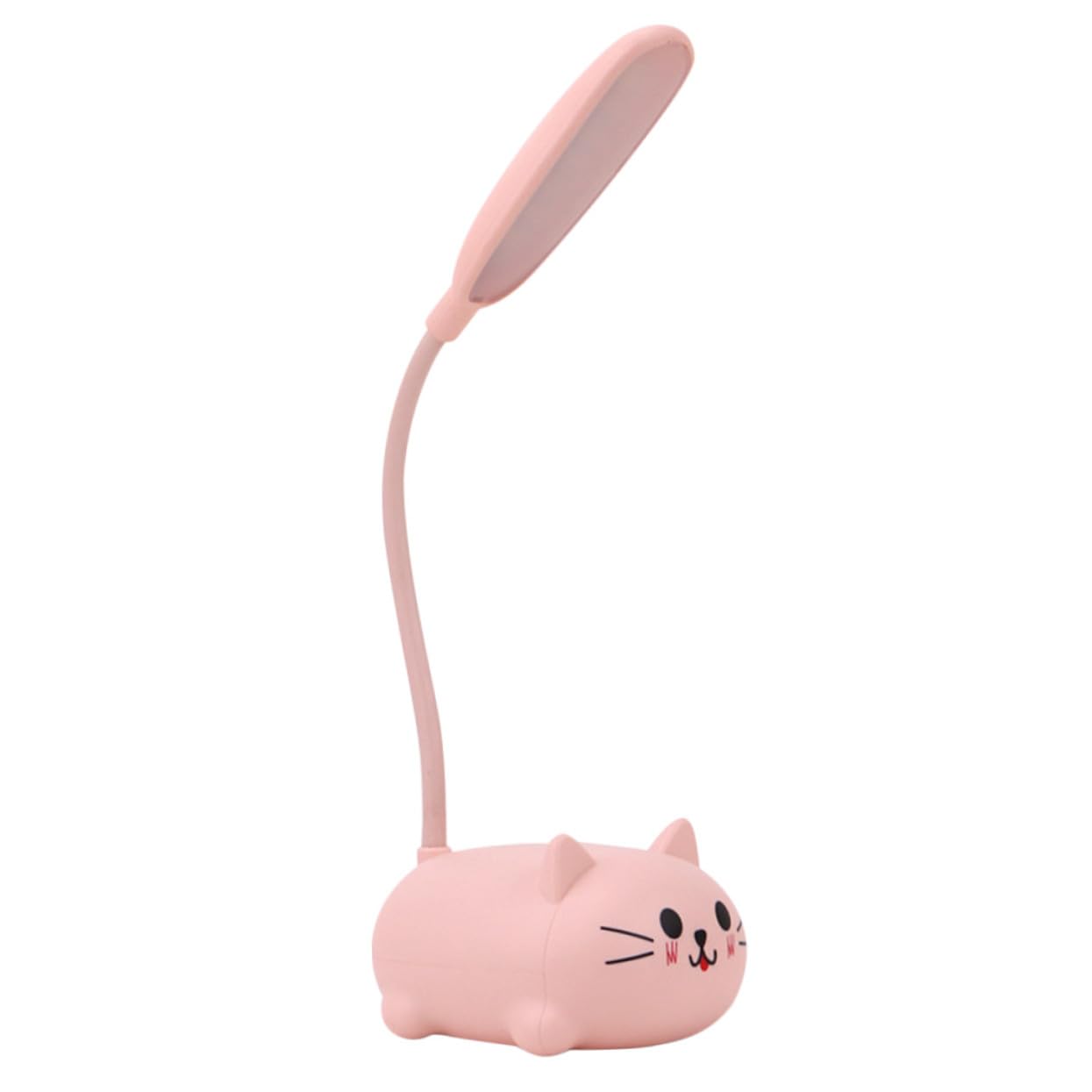 FONDOTIN Lámpara de Mesa LED para Escritorio Infantil con Diseño de Gato Kawaii Recargable por USB Suave y para Habitación de Niñas y Accesorios de Escritorio