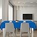 YSYJ Plastic Table Cover Roll Blue Disposable Table Cloth 54 in x 100 Ft, Plastic Table Cloths with Slide Cutter Table Cover for Parties