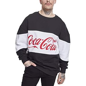 MERCHCODE Coca Cola Stripe Oversize heren crewnek