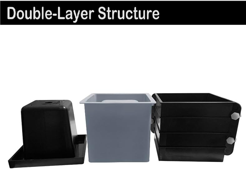 Miniatura 8 de Moldes de hormigón cuadrados de silicona para macetas de flores y macetas suculentas, soporte para tarro en forma de cubo para decoración de bonsái