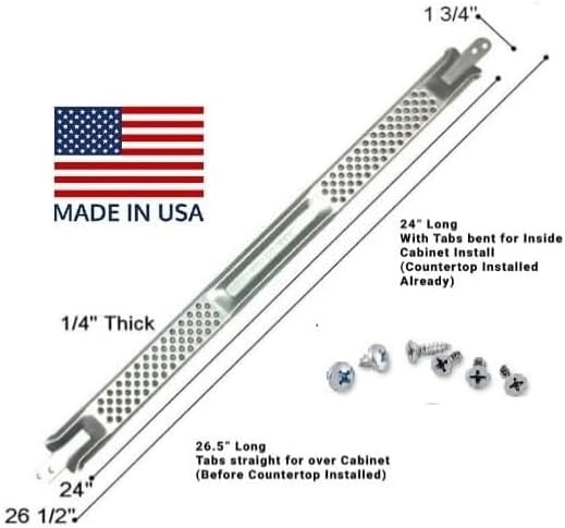 FITALL E-Z Dishwasher Mounting Bracket Made in USA! Dishwasher Bracket for Granite, Quartz and Any Other Countertop W10426979