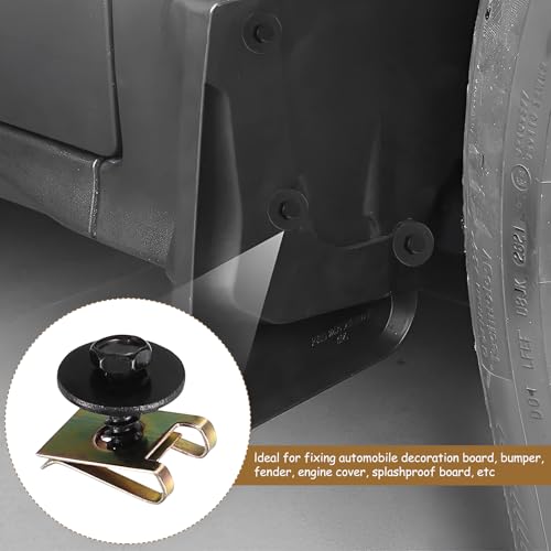 80 Stück Blechmutter Schraube Mutter Clip Kit,Klemmscheiben Hitzeschutzblech Reparatursatz,Karosserieschrauben & U Type Karosserie Clips,Auto Befestigungsbox Set für Befestigen & Reparieren Autoteil