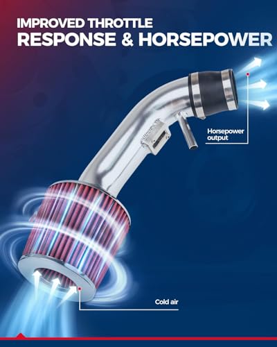 2008-2013 Infiniti G37 - KAX Cold Air Intake Kit System 2.75" - Nissan 370Z 2009-2020 V6 3.7L, High Performance, Red - Image 3