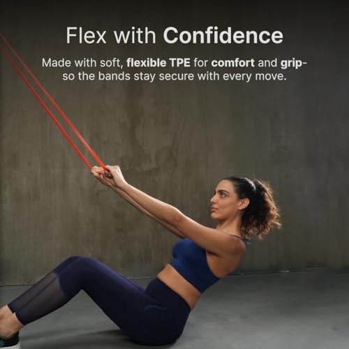 Image of Cult Red Resistance Band (7-15 kg) Stretching, Pull-Ups, Strength Training, Yoga, Pilates & Home Workout Band for Men & Women