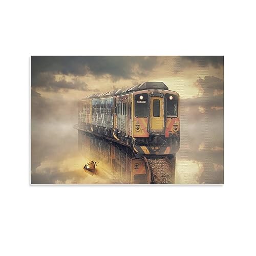 Tableau sur toile photo de paysage IOFEER 60x90cm pour salon