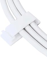 Vista 4 de Conwork - Clips para cables, organizador de cables Ethernet, abrazaderas adhesivas para gestión de cables, soporte para cables de escritorio