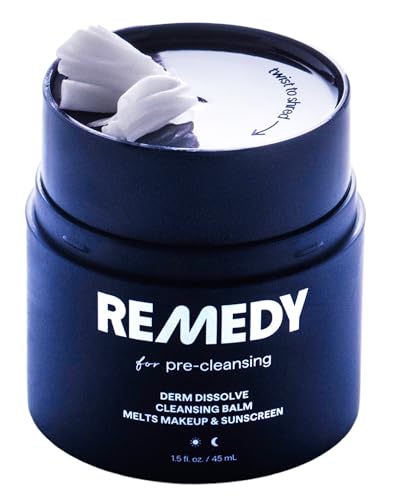 Remedy for Pre-Cleansing | Derm Dissolve Cleansing Balm | Melts Makeup and Sunscreen | Ceramides Safflower Lipids Centella | Fragrance Free| By Dermatologist Dr. Shah | 1.5 Fl Oz