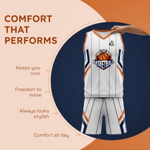 Image of AKIBA Sublimation Print Basketball Jersey /Shirt with Shorts for Unisex (
