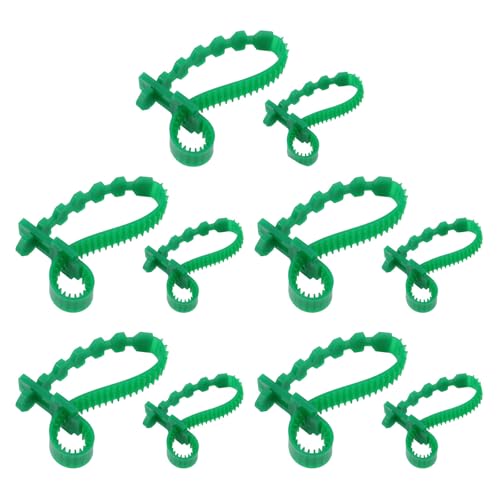VALICLUD Attaches de Câble 10 Pièces 25 CM et 33 CM Lot pour Fixation de Branches et Vignes, Accessoires Jardin Extérieur en PVC