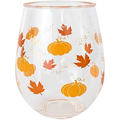 C.R. Gibson Fall Leaves Acrylic Wineglass Cover