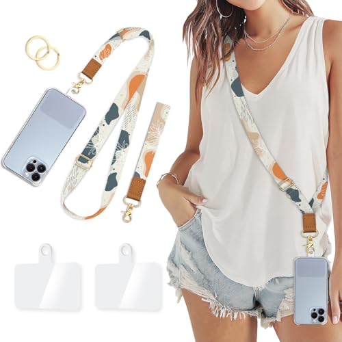 Image of Piefly Cell Phone Lanyard Crossbody Wrist Strap Adjustable for Women Boho | Travel Daily Cruise, Around the Neck, Hands-free, Universal, Fit Keys ID badge, Accessories, Compatible with Most Smartphones
