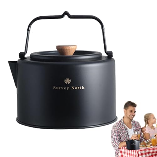 Bouilloire de camping en acier inoxydable 1L pour théière de randonnée - 7