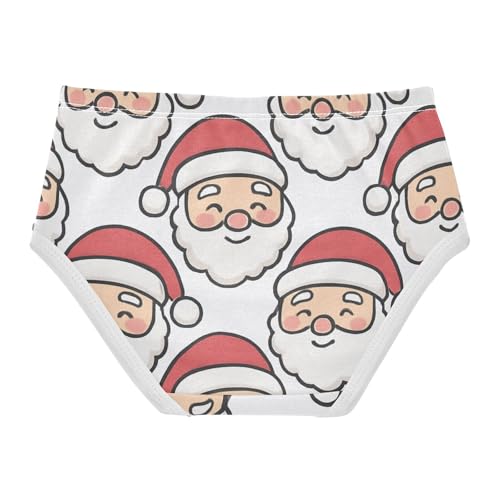 Girls' Cotton Briefs Comfort Color for Toddler Santa Claus Pattern2