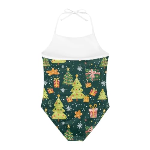 Cute Christmas One-Piece Swimsuits Beach Swimwear Bathing Suit for 3-10 Years Girls2