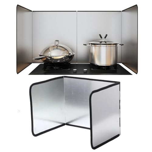 Protector de salpicaduras plegable para estufa de cocina reutilizable contra aceite 2