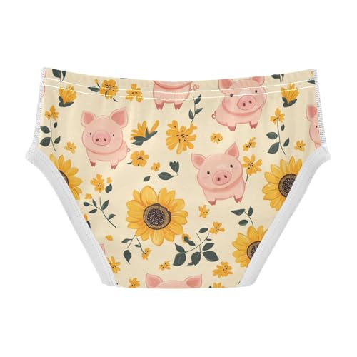 Wusikd Cute Pigs Boys' Underwear Cotton Sunflower Boys Briefs Soft Toddler Underwear 2T2
