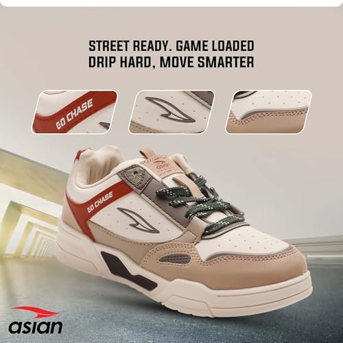 Image of ASIAN Tango-01 Men's Sneakers | Stylish Synthetic Upper, Air-Cooled Cushion Comfort, Durable PVC Sole | Daily Use Shoes for Office & Travel