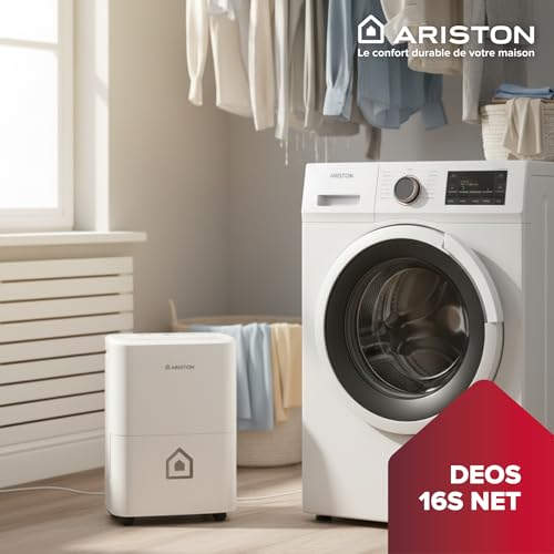 Ariston Deos 16S NET WiFi Déshumidificateur Portable Haut de gamme avec Réservoir Contrôle Électronique du niveau dHumidité Silencieux - vue 5
