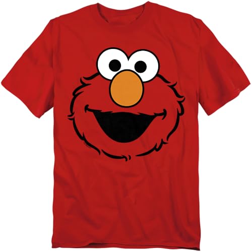 Ya en mundofriki.es: Disfraz de Barrio Sésamo de cara completa, unisex, colección de camisetas para adultos, Elmo, Small