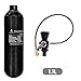 TUXING 4500Psi Carbon Fiber Air Tank 1.1L 67Cu in 1100cc Pcp HPA Bottle,Gas Cylinder,Paintball Hunting for PCP Air Rifle Gun Daystate and FX Thread M18 * 1.5 (Dual Pressure Gauge Valve)