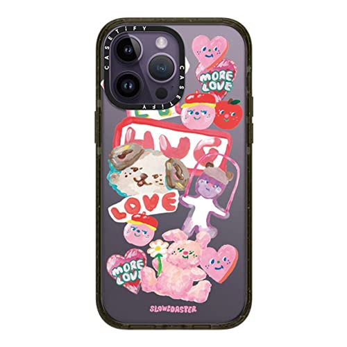 CASETiFY �C���p�N�g iPhone 14 Pro Max �P�[�X [MIL�K�i���� (4x MIL-STD-810G)/2.5m����̗����������N���A] - SLOWCOASTER Sticker - �O���b�V�[ �u���b�N