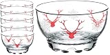 Glass Bowls Set for Kitchen, Glass Bowls for Dessert, Snack, Fruit or Nuts, 9.5 ounce Capacity, Set