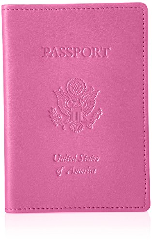 Royce Leather Rfid Blocking Passport Travel Document Organizer In Genuine Leather Packing Organizer, Pink 3