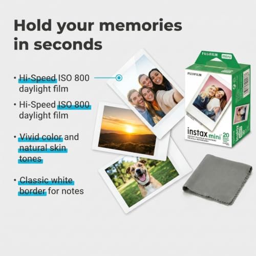 image for Fujifilm Instax Mini Instant Film, 20 Sheets – White Daylight ISO 80