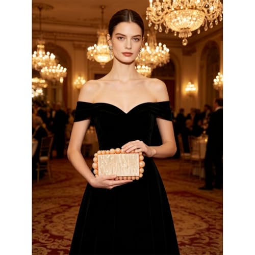 Image of CUXVA Acrylic Evening Clutch Bag for Women Glitter Marble Purse Handbag for Wedding Party Prom