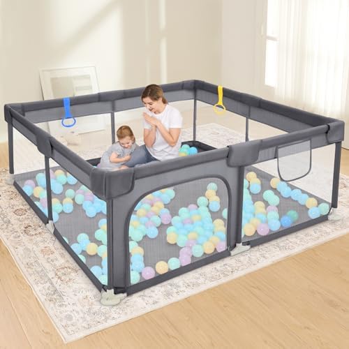ANGELBLISS Baby Playpen Mat, 71"x 59"x 1.18" Self