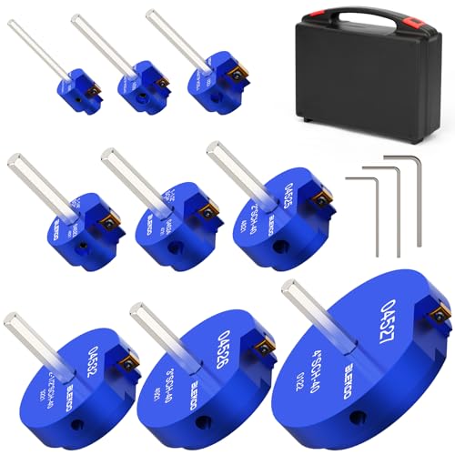 BLEKOO 9PCS PVC Pipe Reamer Kit - SCH40 Aluminum Deburring Tool Kit (1/2" to 4") | Dual-Blade Technology | Deburring Tool for PVC &amp; ABS Pipes | Fits Standard 1/2" Drills