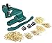 Hand Press Grommet Machine, Heavy Duty Industrial Grommet Eyelet Tool Kit Table Mount Rivet Press Hole Punch Tool with 3 Dies and 900 Grommets