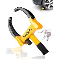 Turnart Lenkradschloss Gelb - Diebstahlsicherung Für Auto Mit 3 Schlüsseln