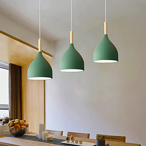 image for HAIIQU 1 Pack Pendant Light Orange Metal Shape Suspended Ceiling Penda