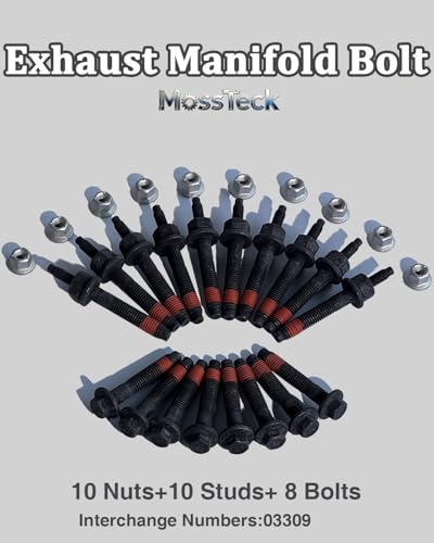 Image of HS26423PT 5.7L Full Cylinder Head Gasket Set with Head Bolts & Exhaust Manifold Bolt Kit for Dodge Ram 1500 2500 3500, Challenger, Charger, Durango, For Jeep Hemi V8 Engine 2009-2020 Replace # ES72200