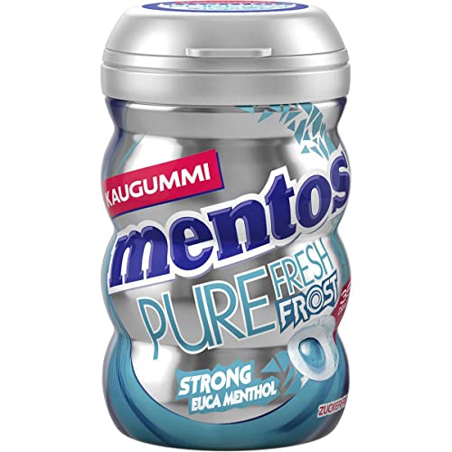 Mentos Gomma da masticare Pure Fresh Frost, 1 confezione di confetti in gomma da masticare al gusto di eucalipto, senza zucchero