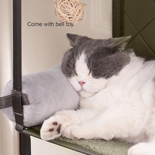 Mobiliário de cama multifuncional para gatos com almofada removível e sino para gatos em ambientes i
