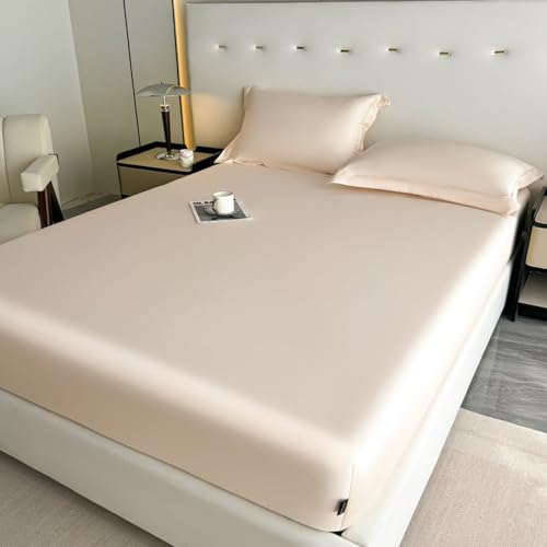 ベッドカバー 180x200 オーガニックコットンエクストラディープフィットシートスーパーキングサイズカウント完全に伸縮性のある