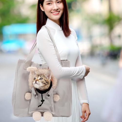 Bolsa grande portátil para gatos y perros pequeños con malla transpirable 3