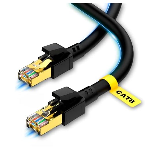 Cat 8 Ethernet Cable 10ft, Outdoor&Indoor, High Speed 26AWG Internet Cable 40Gbps 2000Mhz, Shielded Direct Burial RJ45 Network Cable,Weatherproof S/FTP UV Resistant Cable for Modem/Router/Gaming/Xbox