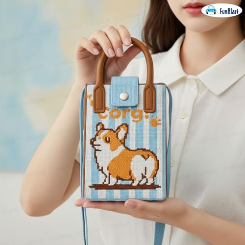 Image of FunBlast Crossbody Mobile Sling Bag for Women - Stylish Phone Pouch with Strap & Silicone Handle, Keychain, Coin, Cosmetics Purse, Cute Utility Bag for Girls & Women