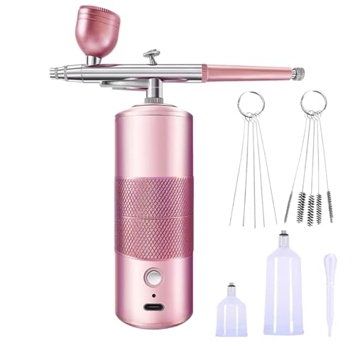Kit de aerógrafo de uñas | Aerógrafo portátil   Máquina de pintura inalámbrica para maquillaje, cabello, graffiti, zapato, pastel, coche, principiante, peluquería, decoración, pasatiempos