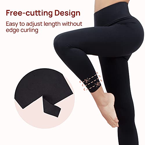 Image of AKASO Womens High Waisted Yoga Pants, 7 /8 Length Workout Leggings Naked Feeling Tummy Control Tights