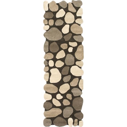 Tapete corredor nuLOOM Pebbles 2'6" x 6' de lana miniatura 6