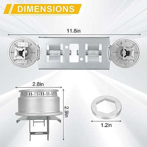 M Motico WB16K10026 Wb29K17 Gas Range Double Burner Assembly Replacement Compatible thumb #1