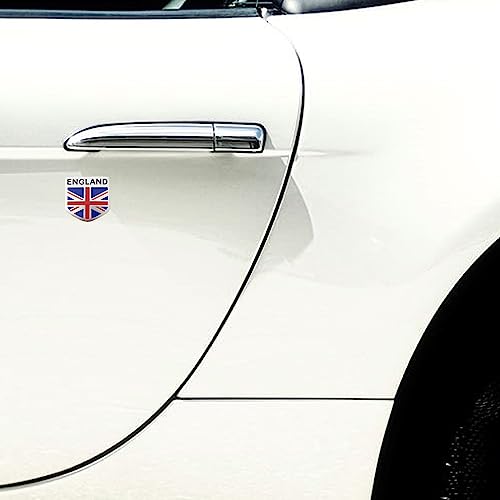 Image of British Flag Car Sticker England UK Flag Aluminium Car Stickers Auto Decals for Trucks Motorcycle Car Union Jack Flag Emblem Decal Badge International Flags Country Flags 1.97 inch (British)