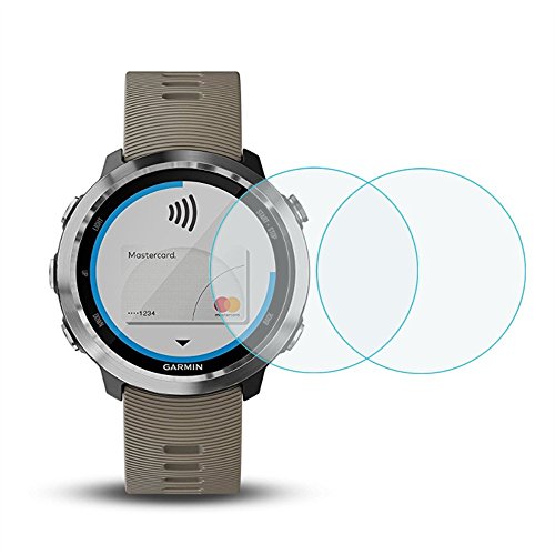 Garmin Forerunner 645 Screen Protector, 2.5D rounded edges 9H Premium Real Tempered Glass Screen Protector For Garmin Forerunner 645 / Forerunner 645 Music Anti Scratch Protector [ 2Pack ] - NEW