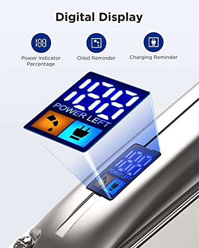 Limural Haarschneider für Herren Schnurlose Profi Haarschneidemaschine Bartschneider Friseure Pflegeset Wiederaufladbar, LED-Anzeige, Silber - Image 6